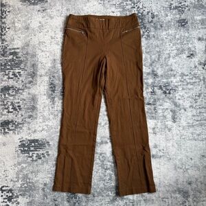 Chico's Brown Women's Chinos with Zipper Accents
